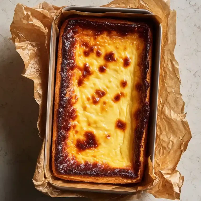 Loaf Pan Basque Cheesecake Recipe
