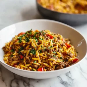 One Pot Ground Beef Orzo – The Ultimate Weeknight Dinner