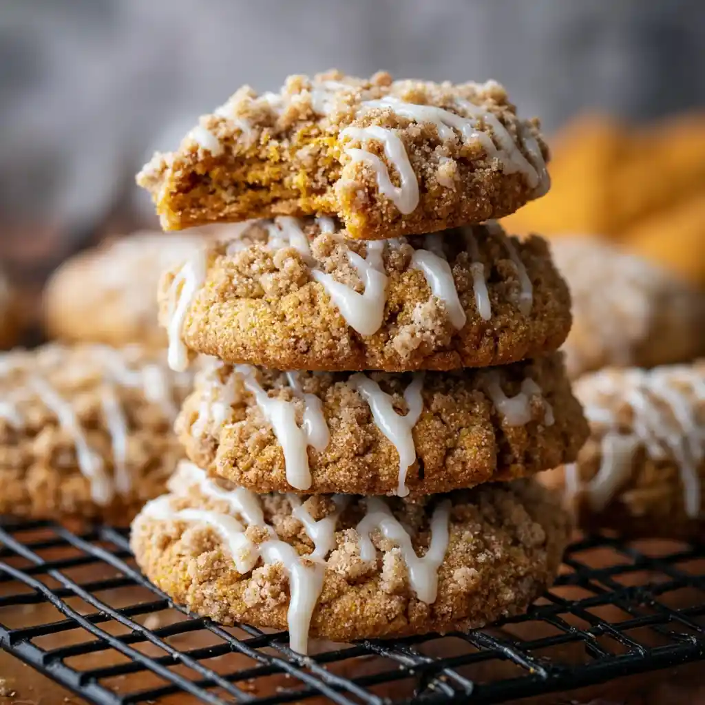 Pumpkin Streusel Crumble Cookies