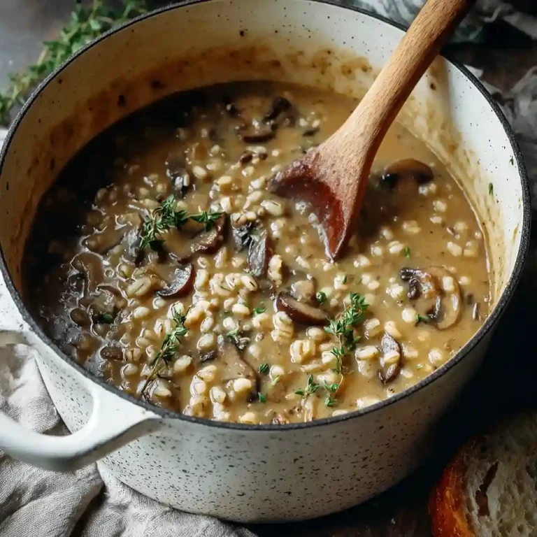 Quick Comfort Mushroom Barley Soup