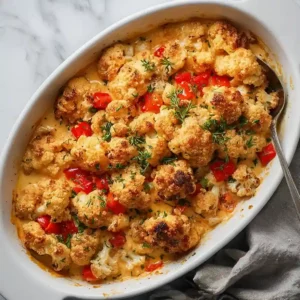 Roasted Cauliflower Buffalo Casserole – Spicy, Creamy & Delicious