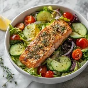 Perfect Fresh Salmon Caesar Salad – Crispy, Creamy & Protein-Packed