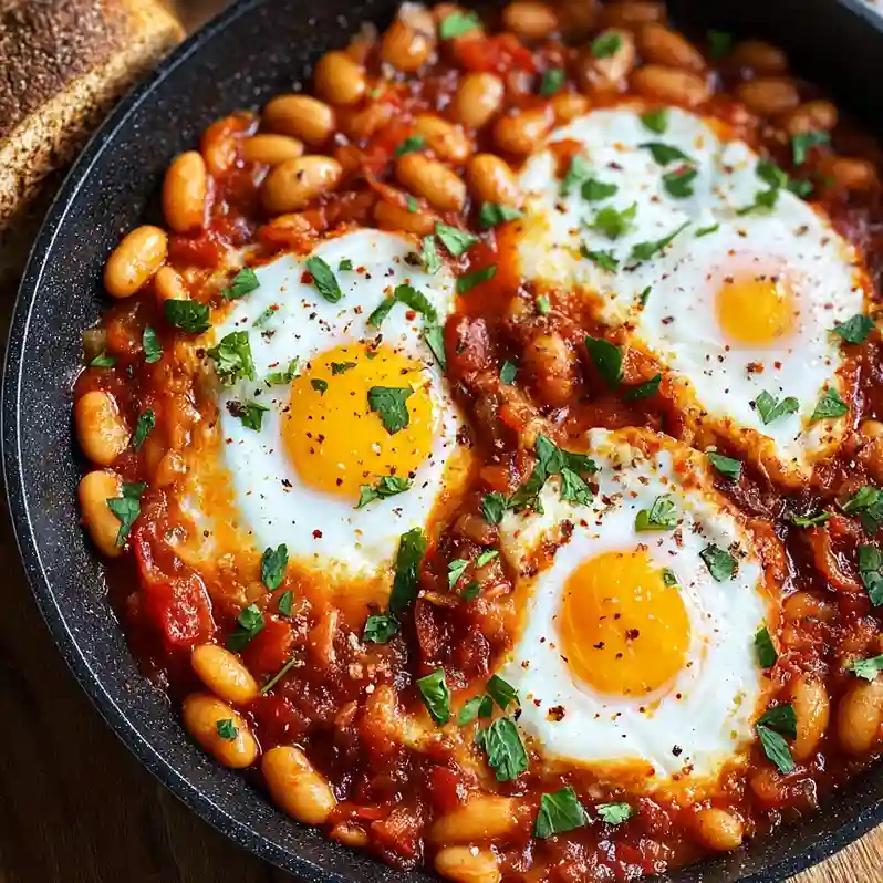 Savory Spanish Beans and Eggs