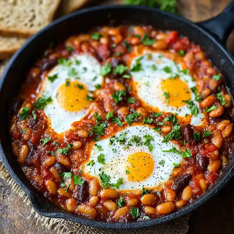 Savory Spanish Beans and Eggs