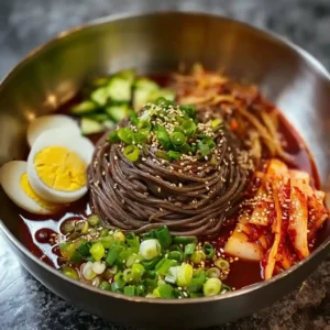 Spicy Bibim Naengmyeon with Gochujang Sauce