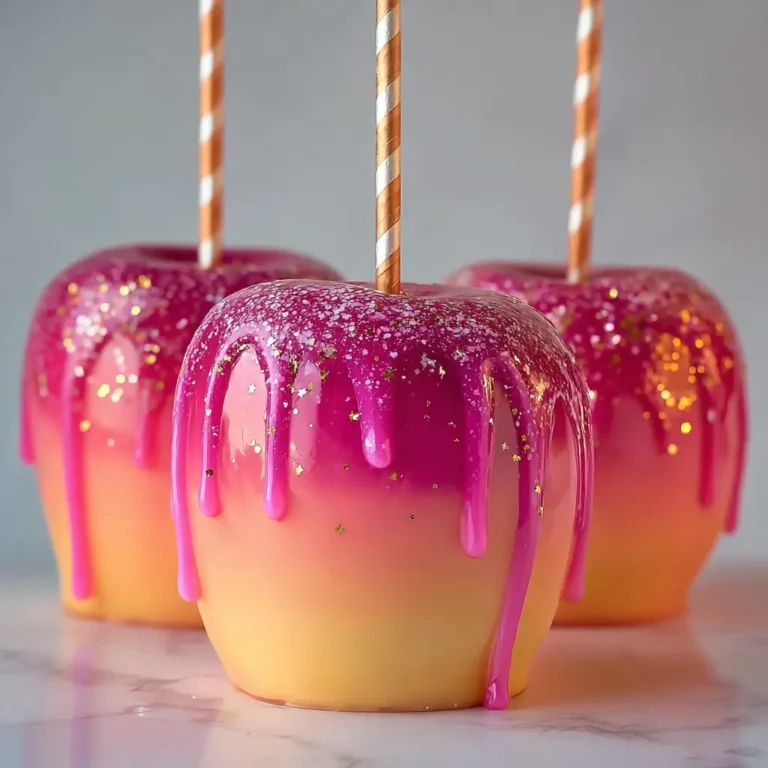 Sunset Glow Candy Apples