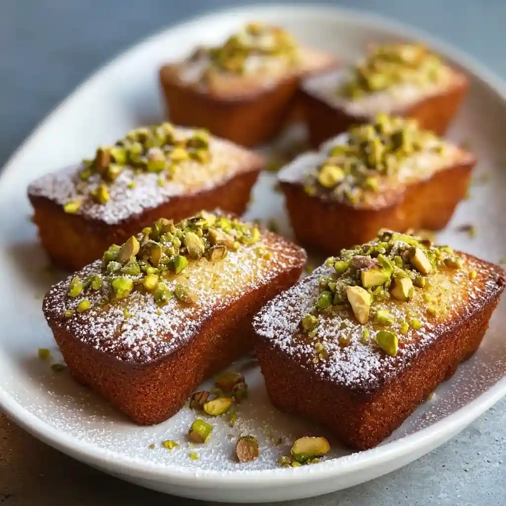 Vegan Pistachio Financiers with Olive Oil