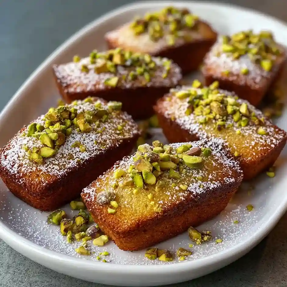 Vegan Pistachio Financiers with Olive Oil