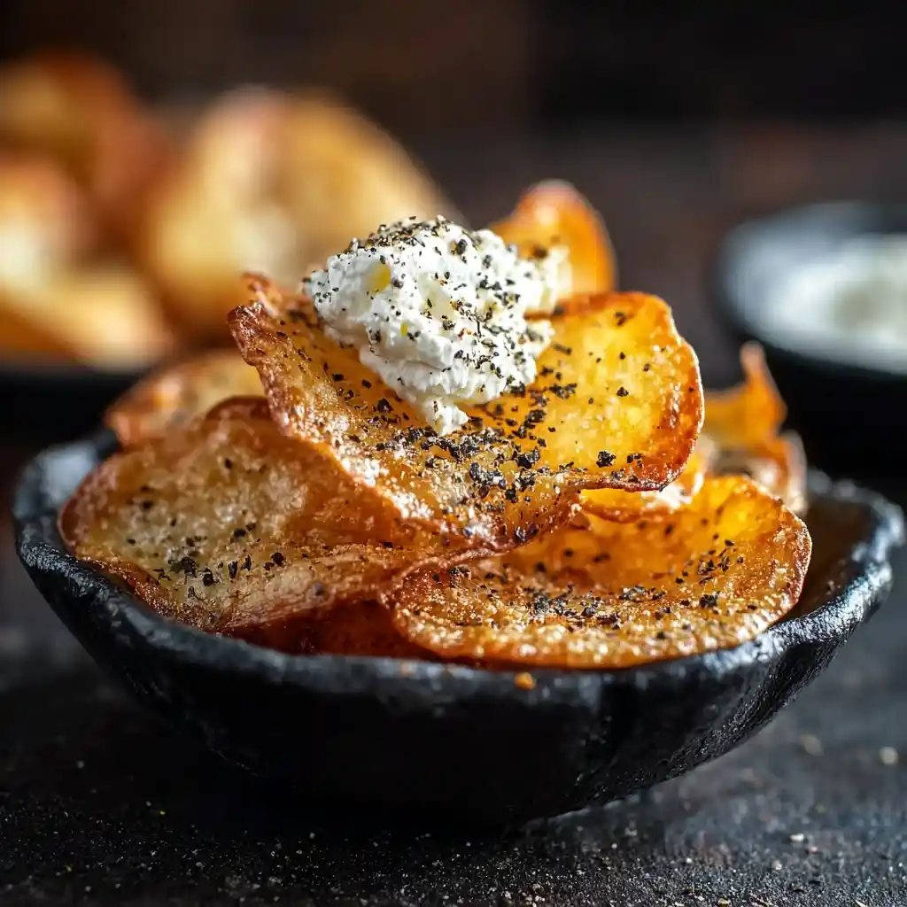 Crispy Cottage Cheese Chips