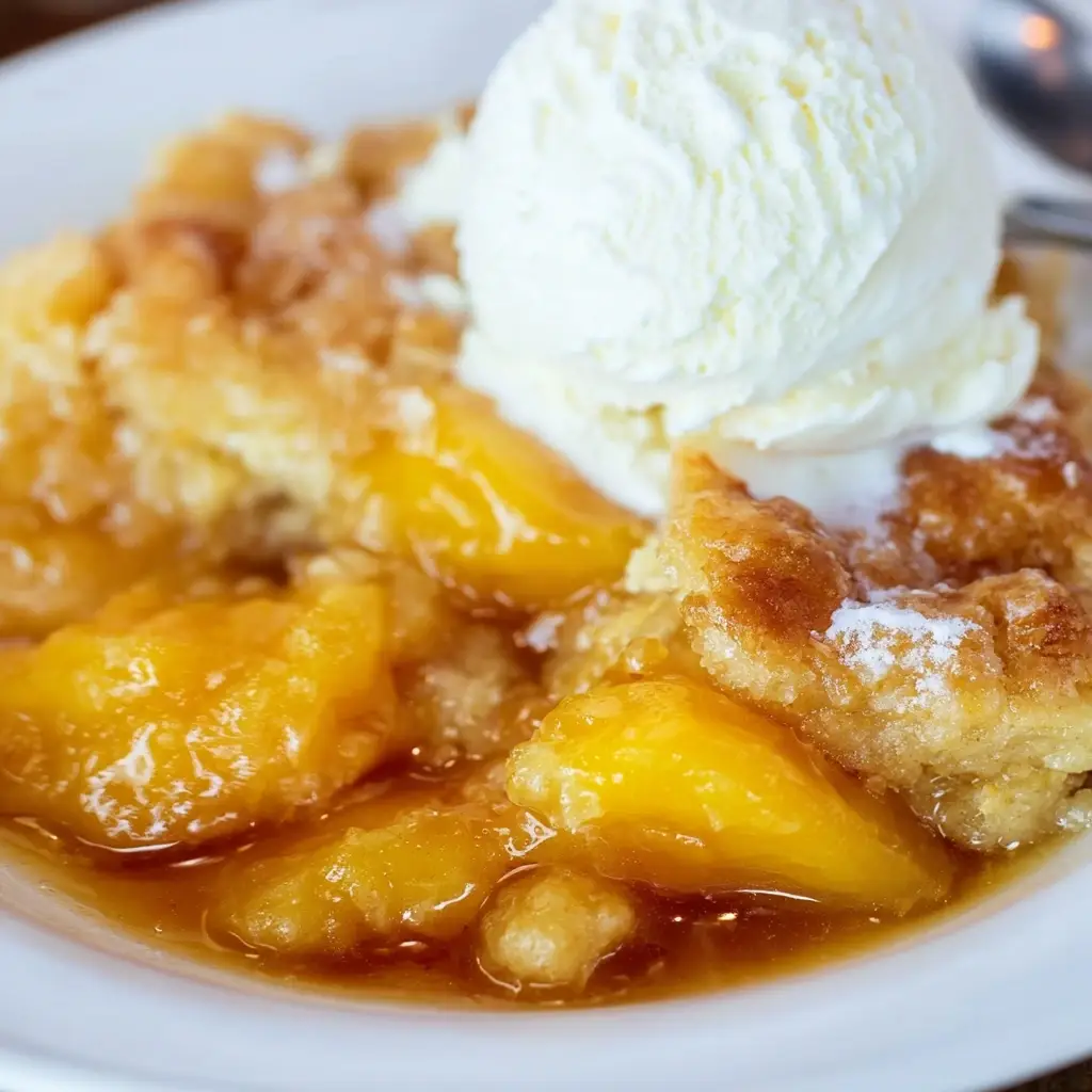 Golden Peach Cobbler Bliss