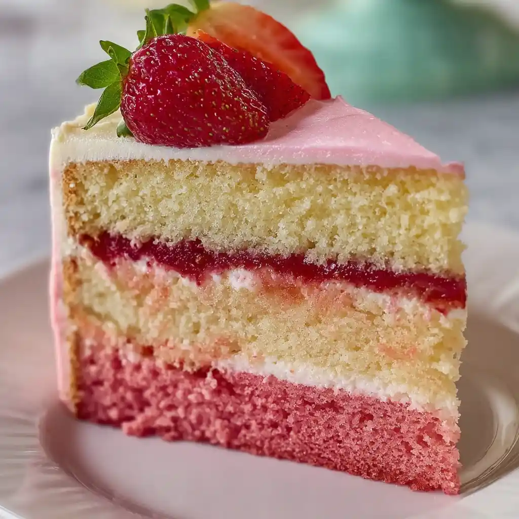 Perfect Strawberry Lemonade Cake Layers