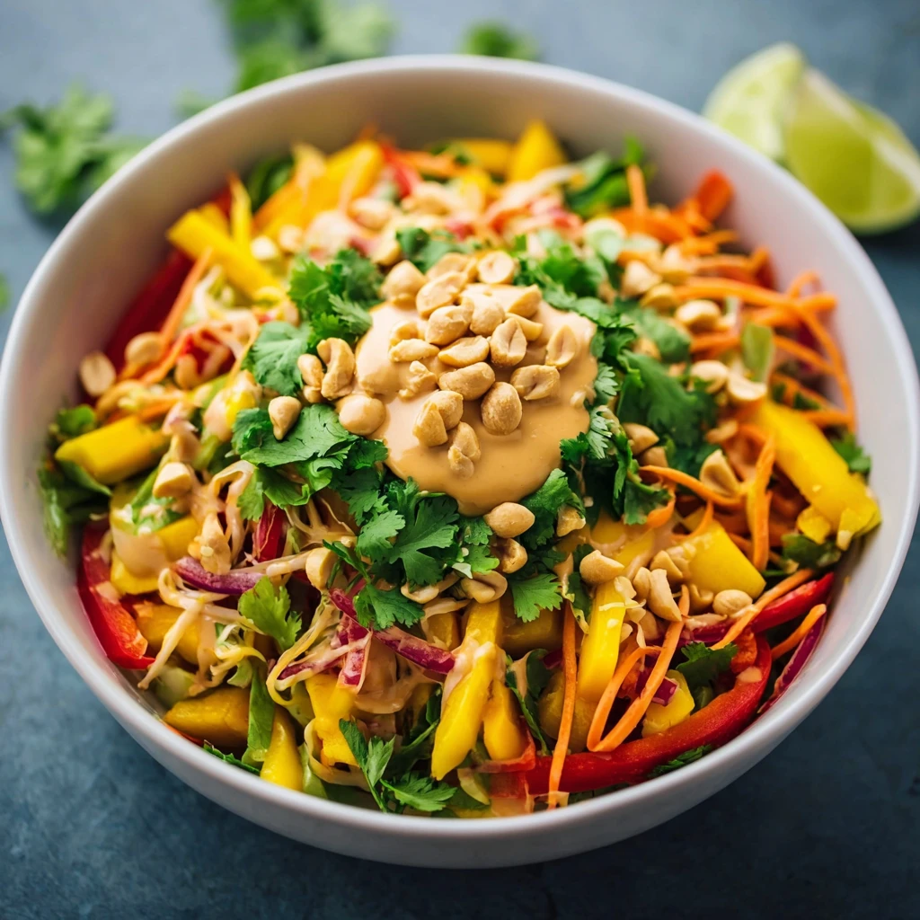 Thai Mango Salad with Peanut Dressing