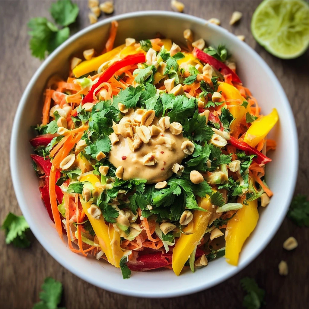 Authentic Thai Mango Salad Recipe Best Thai Mango Salad Peanut Dressing How To Make Thai Mango Salad Thai Mango Salad With...