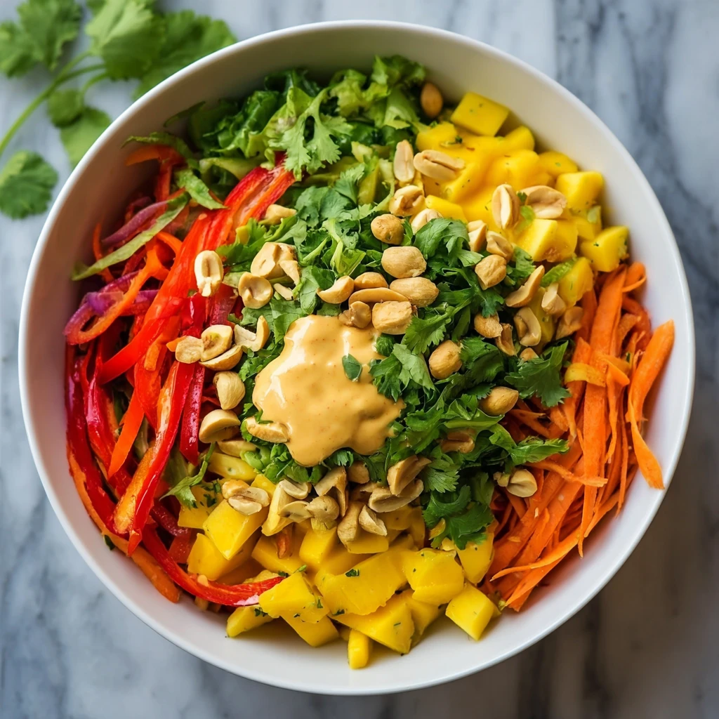 Authentic Thai Mango Salad Recipe Best Thai Mango Salad Peanut Dressing How To Make Thai Mango Salad Thai Mango Salad With...