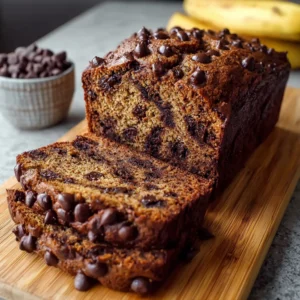 Quick & Easy Air Fryer Chocolate Banana Bread