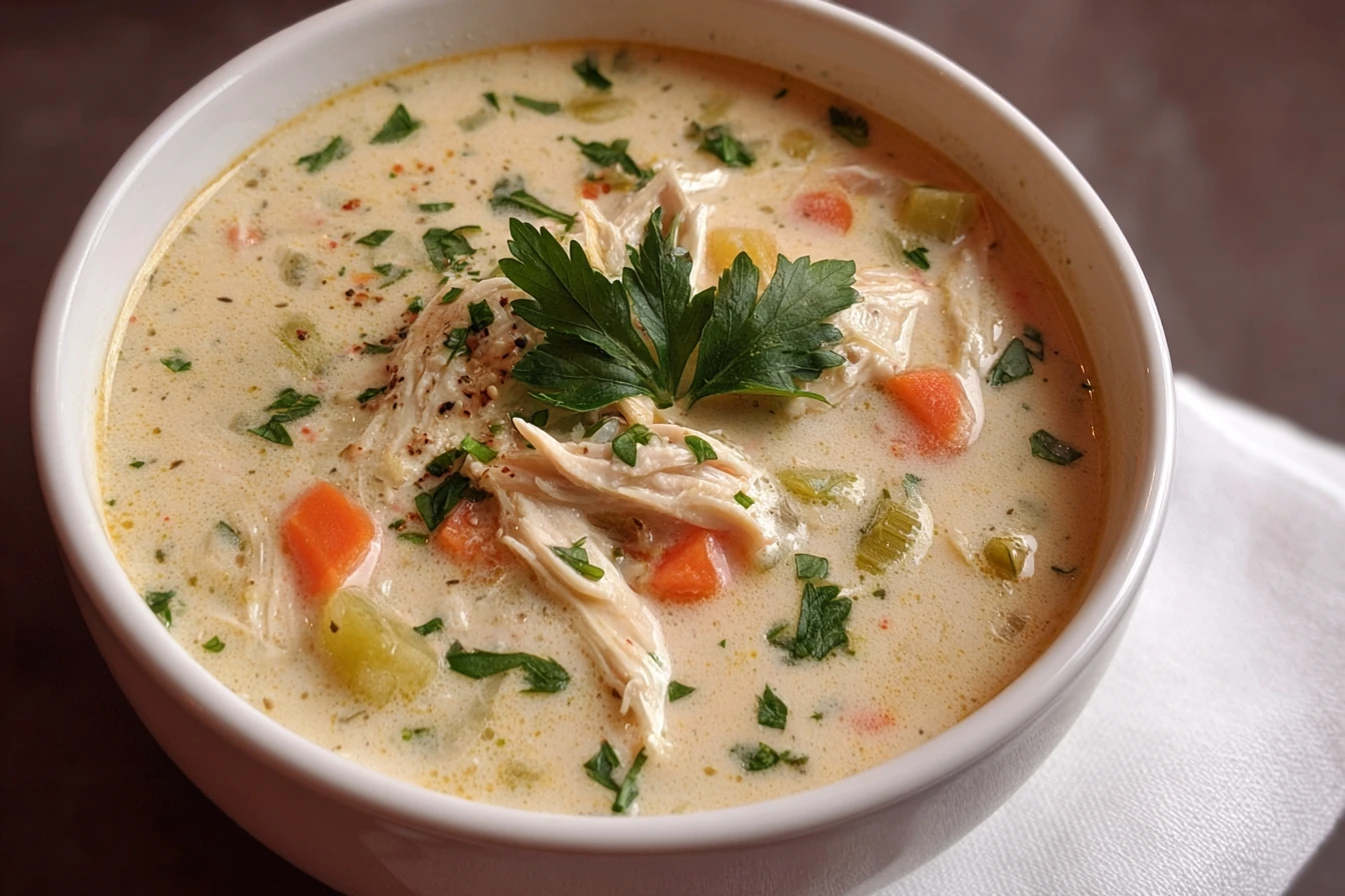 Best Creamy Rotisserie Chicken Soup Recipe Easy Rotisserie Chicken Soup Homemade Healthy Creamy Chicken Soup With Rotisser...