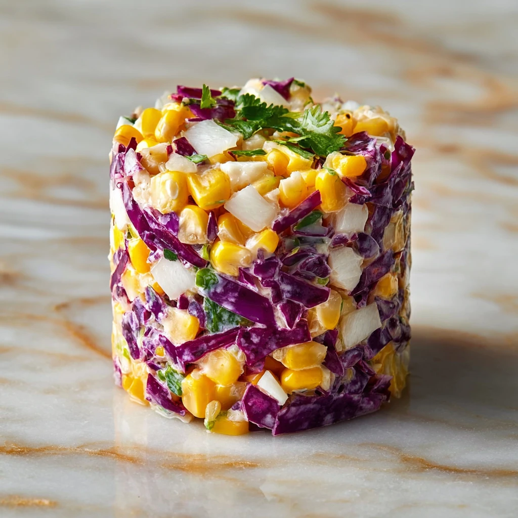 Best Mexican Street Corn Coleslaw Recipe Easy Elote Coleslaw Dish Mexican Corn Slaw For BBQ How To Make Street Corn Colesl...