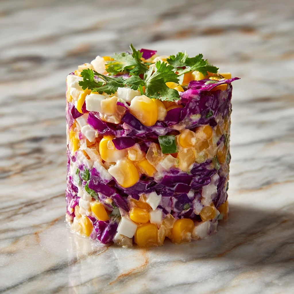 Best Mexican Street Corn Coleslaw Recipe Easy Elote Coleslaw Dish Mexican Corn Slaw For BBQ How To Make Street Corn Colesl...