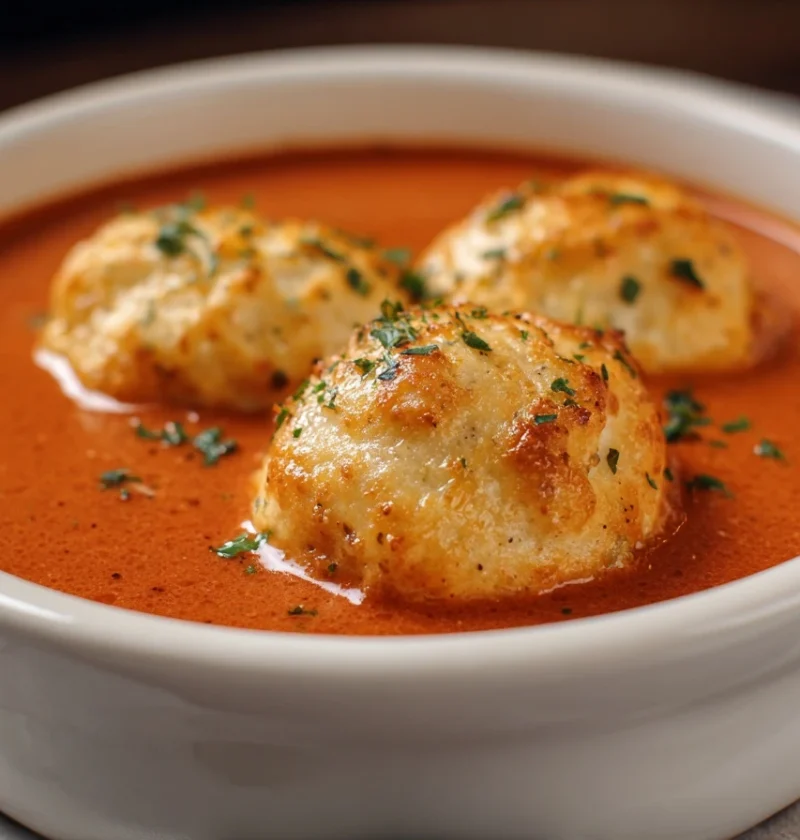 Best Tomato Soup Cheddar Bay Dumplings Recipe Easy Tomato Soup With Cheese Dumplings Homemade Cheddar Bay Dumpling Soup Gu...