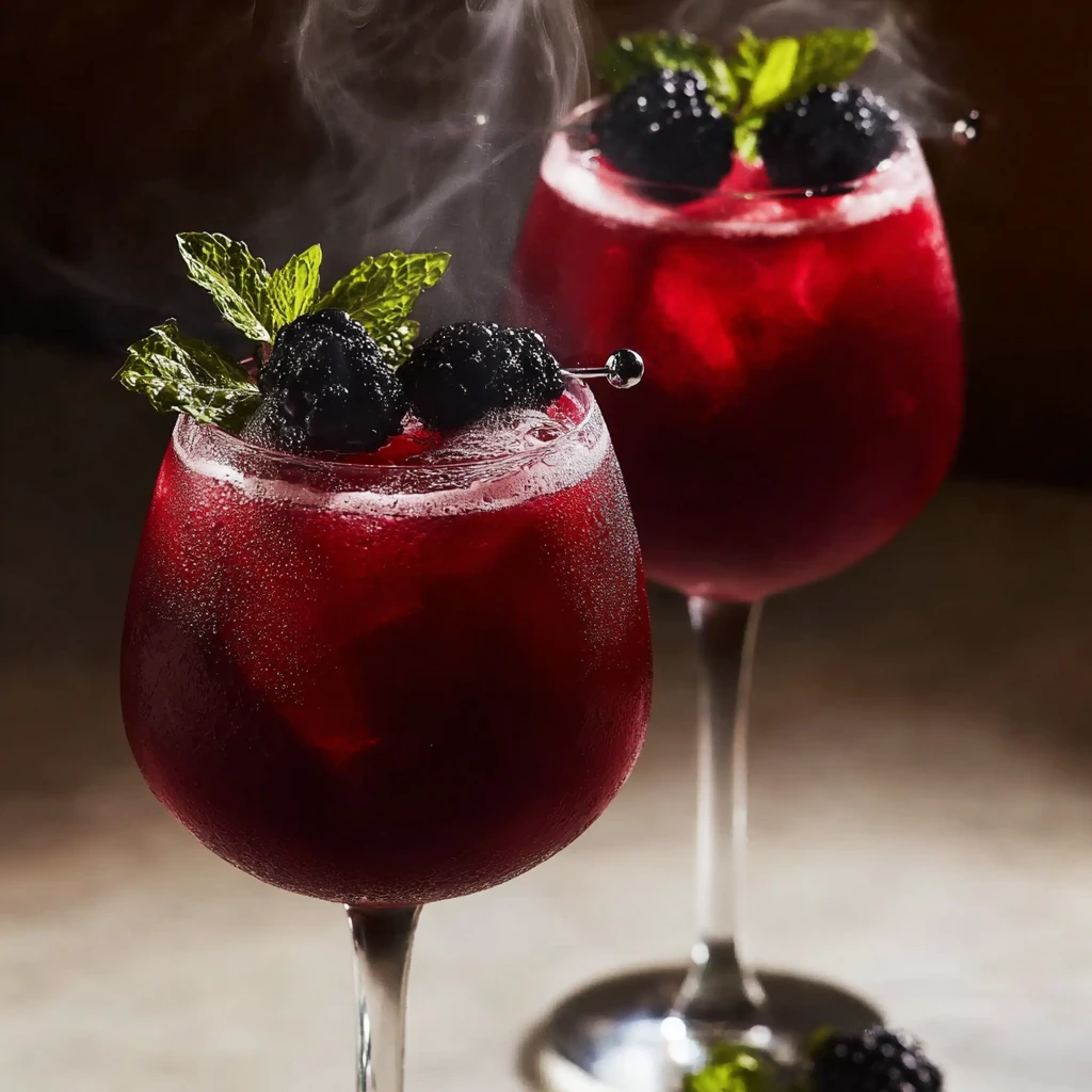Black Widow Cocktail: A Smoky, Fruity Halloween Treat
