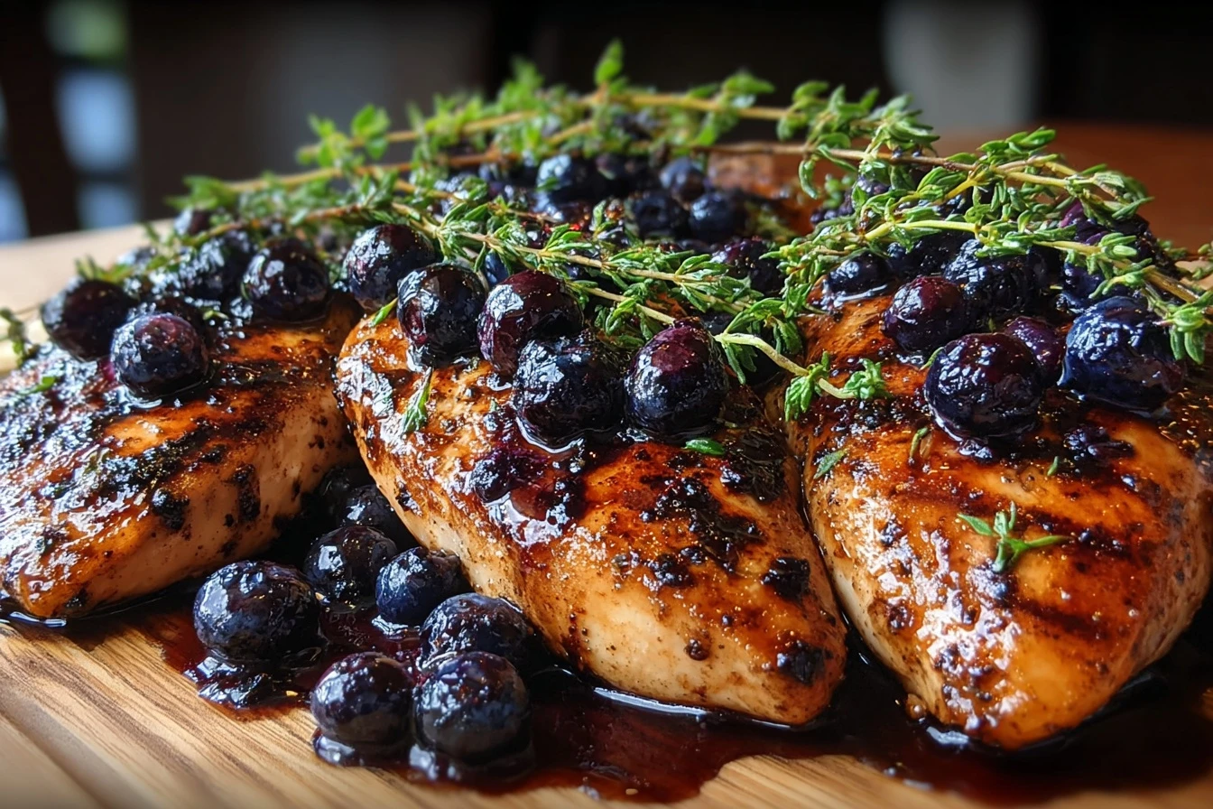 Blueberry Thyme Chicken Recipe Blueberry Thyme Chicken Breast Baked Blueberry Thyme Chicken Blueberry Thyme Chicken Slow C...