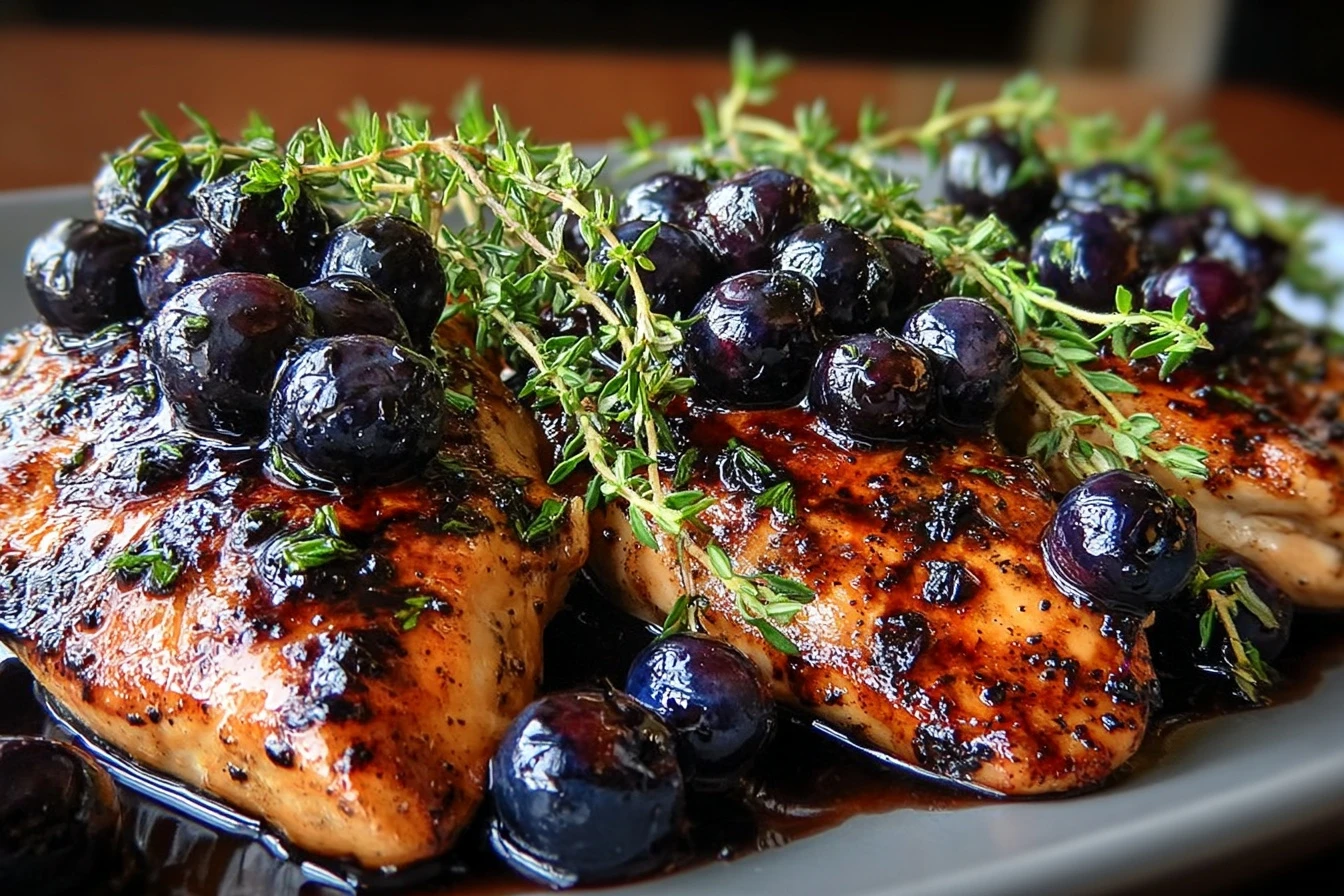 Blueberry Thyme Chicken Recipe Blueberry Thyme Chicken Breast Baked Blueberry Thyme Chicken Blueberry Thyme Chicken Slow C...