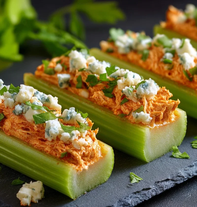 Buffalo Chicken Celery Bites Easy Recipe Healthy Buffalo Chicken Stuffed Celery Low Carb Buffalo Chicken Celery Snacks Spi...