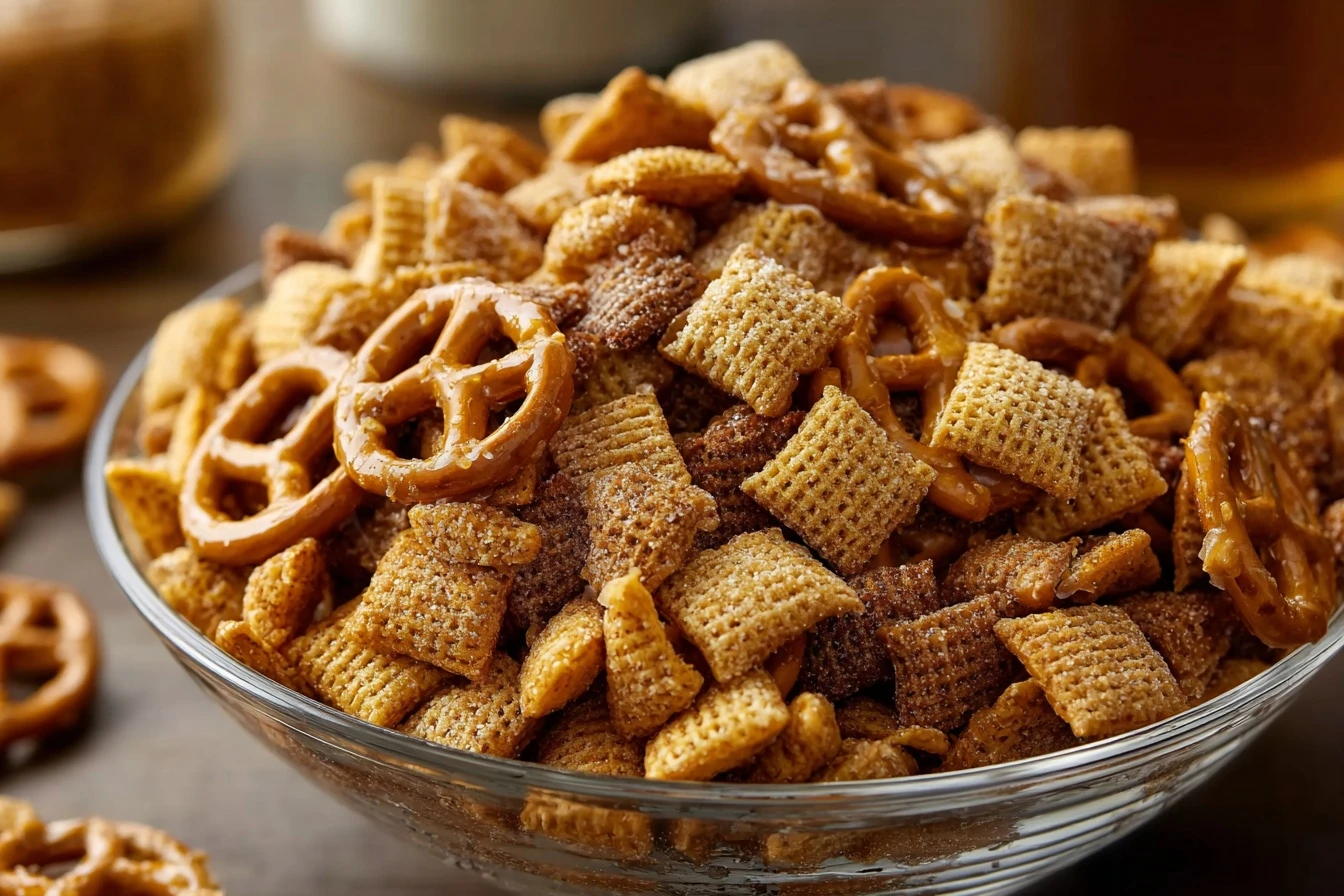 Caramel Apple Puppy Chow Recipe Best Caramel Apple Puppy Chow Mix How To Make Caramel Apple Puppy Chow Gluten-free Caramel...