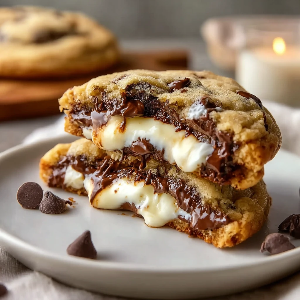 Cheesecake Stuffed Chocolate Chip Cookies Cheesecake Stuffed Chocolate Chip Cookies