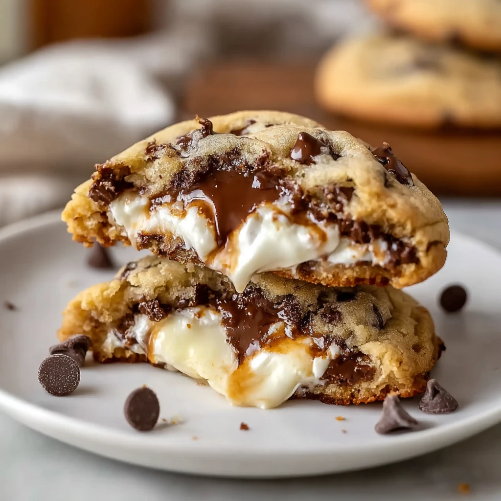 Cheesecake Stuffed Chocolate Chip Cookies Cheesecake Stuffed Chocolate Chip Cookies