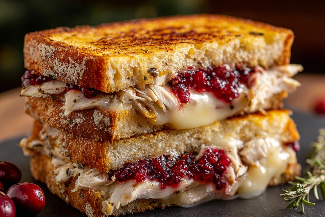 Cranberry Turkey Grilled Cheese Recipe Best Cranberry Turkey Sandwich Gourmet Turkey Cranberry Sandwich Thanksgiving Lefto...