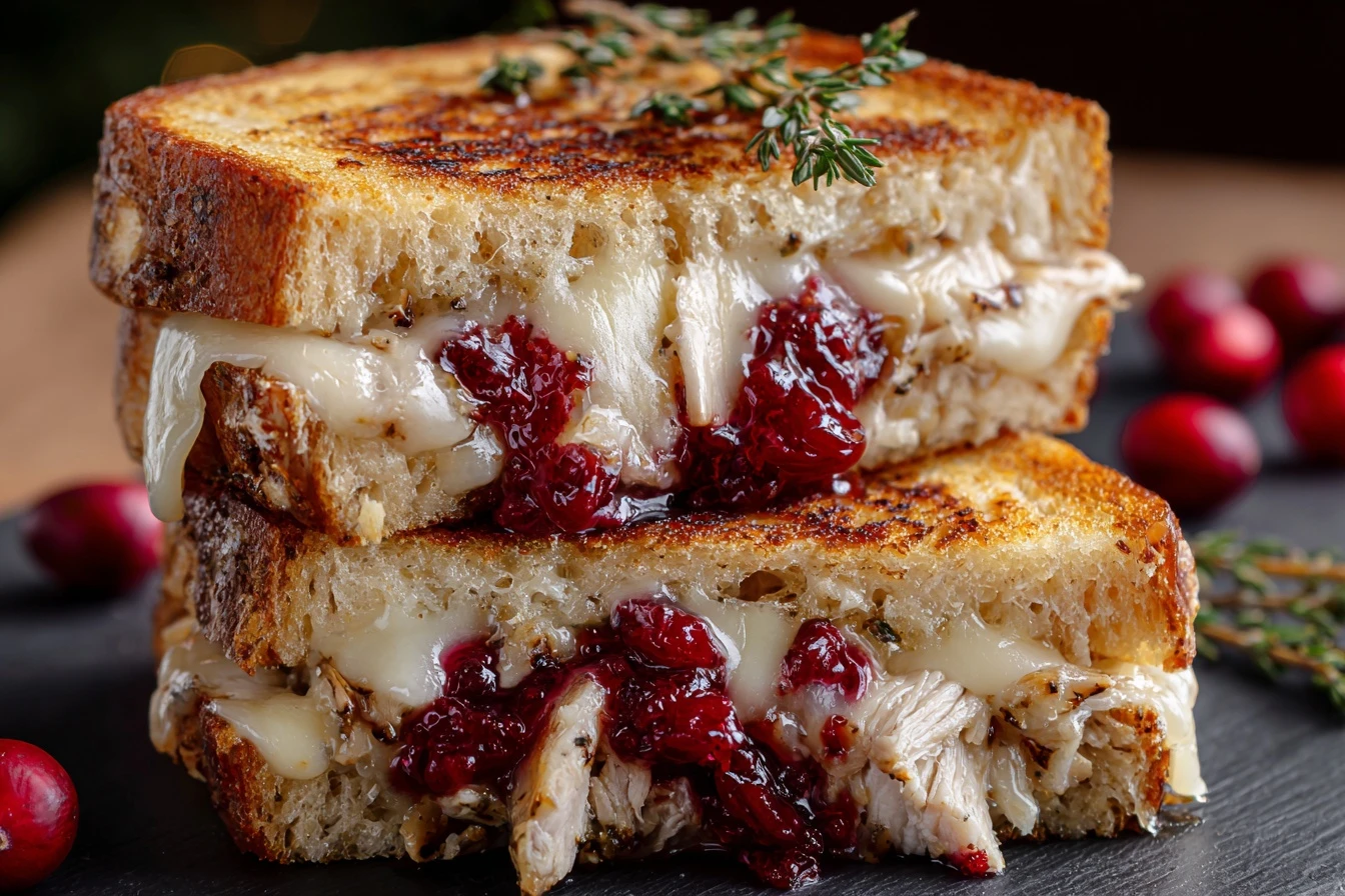 Cranberry Turkey Grilled Cheese Sandwich Recipe