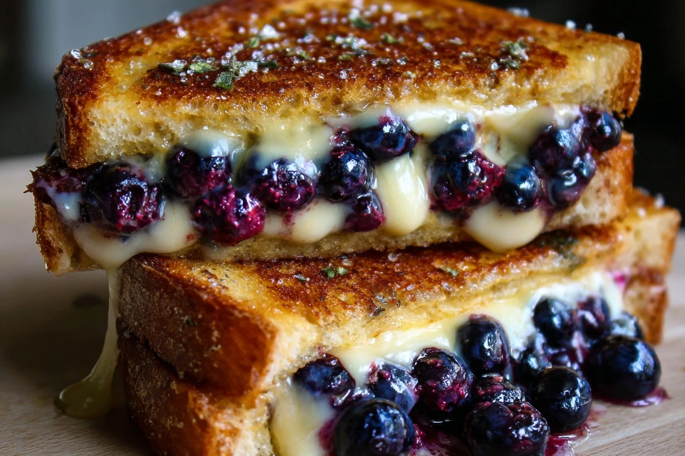 Crispy Blueberry Grilled Cheese