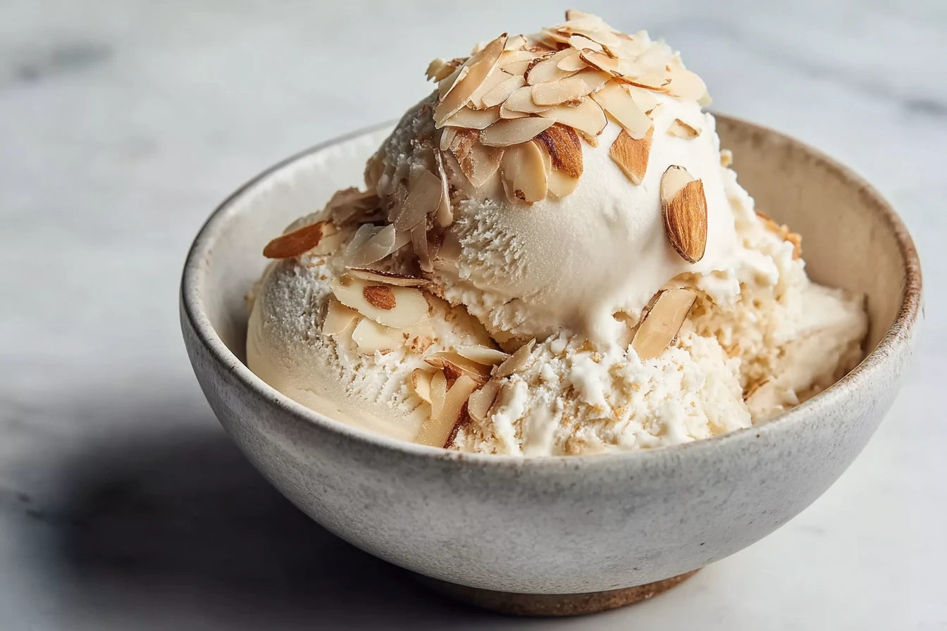 Dairy-free Vegan Gelato Recipe Coconut Sugar Vegan Ice Cream Toasted Almonds Gelato Vegan Creamy Coconut Vegan Gelato Low-...