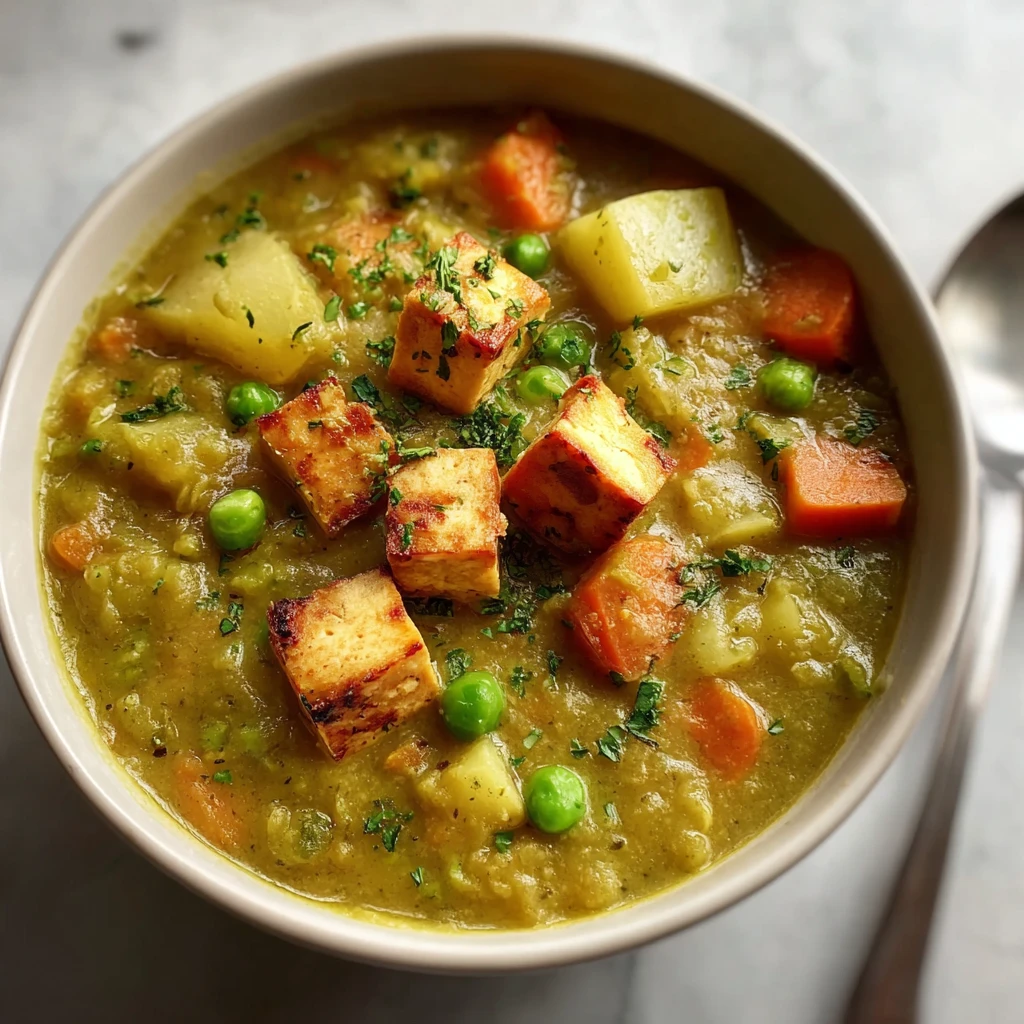 Dutch Oven Split Pea Soup With Smoked Tofu: A Hearty Plant-Based Winter Classic Dutch Oven Split Pea Soup Smoked