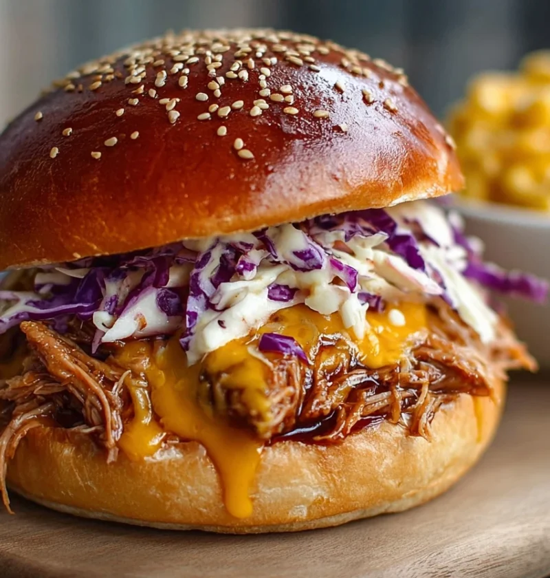 Easy BBQ Brisket Sandwich Recipe Homemade BBQ Brisket Sandwich Best BBQ Brisket Sandwich Ideas Slow Cooker BBQ Brisket San...