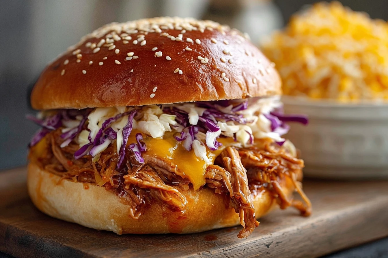 Easy BBQ Brisket Sandwich Recipe Homemade BBQ Brisket Sandwich Best BBQ Brisket Sandwich Ideas Slow Cooker BBQ Brisket San...