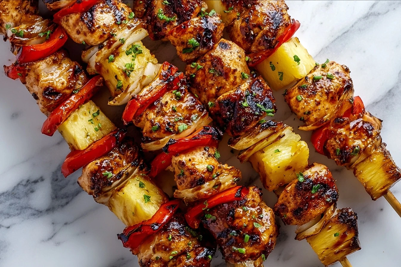BBQ Pineapple Chicken Kabobs Recipe