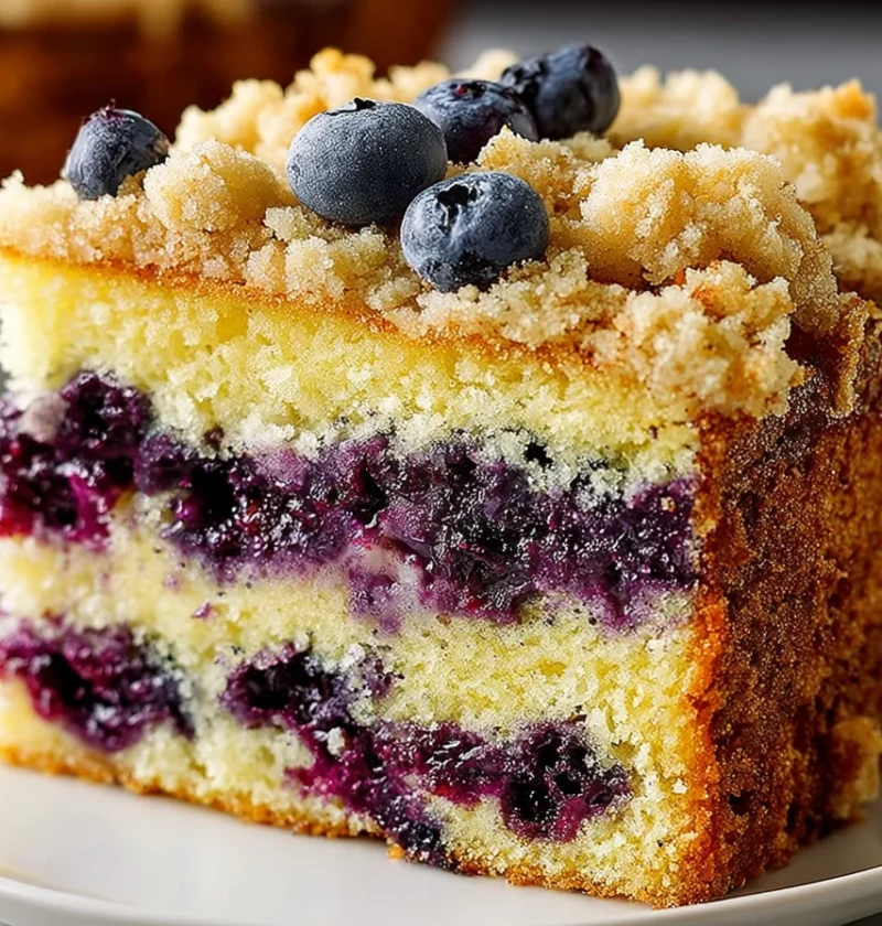 Easy Blueberry Sour Cream Coffee Cake Recipe Homemade Blueberry Sour Cream Coffee Cake Best Sour Cream Coffee Cake With Bl...