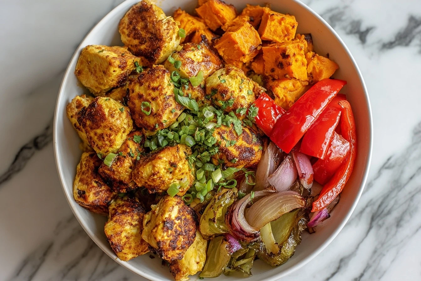 Easy Chicken And Sweet Potato Skillet Recipe Healthy Chicken Sweet Potato Skillet One Pan Chicken And Sweet Potato Meal Gl...
