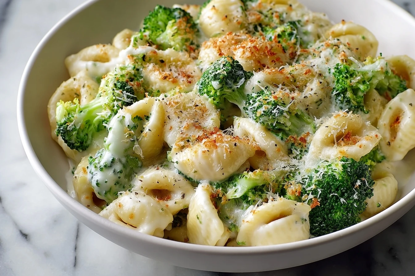 Easy Creamy Broccoli Mac And Cheese Recipe Best Broccoli Macaroni Cheese Casserole Homemade Broccoli Mac Cheese Creamy Hea...