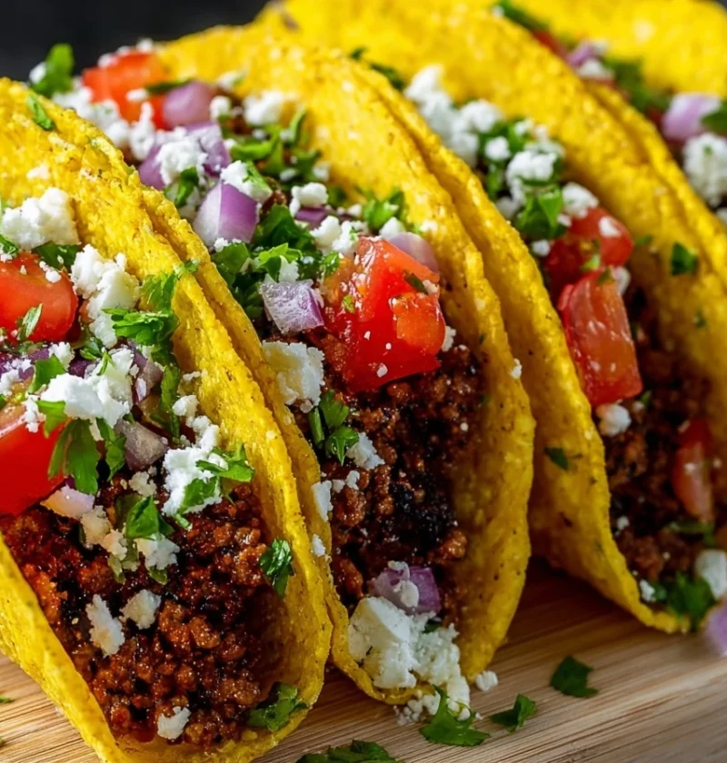 Easy Crispy Ground Beef Tacos Recipe Homemade Crispy Ground Beef Tacos Best Crispy Ground Beef Taco Seasoning Quick Crispy...