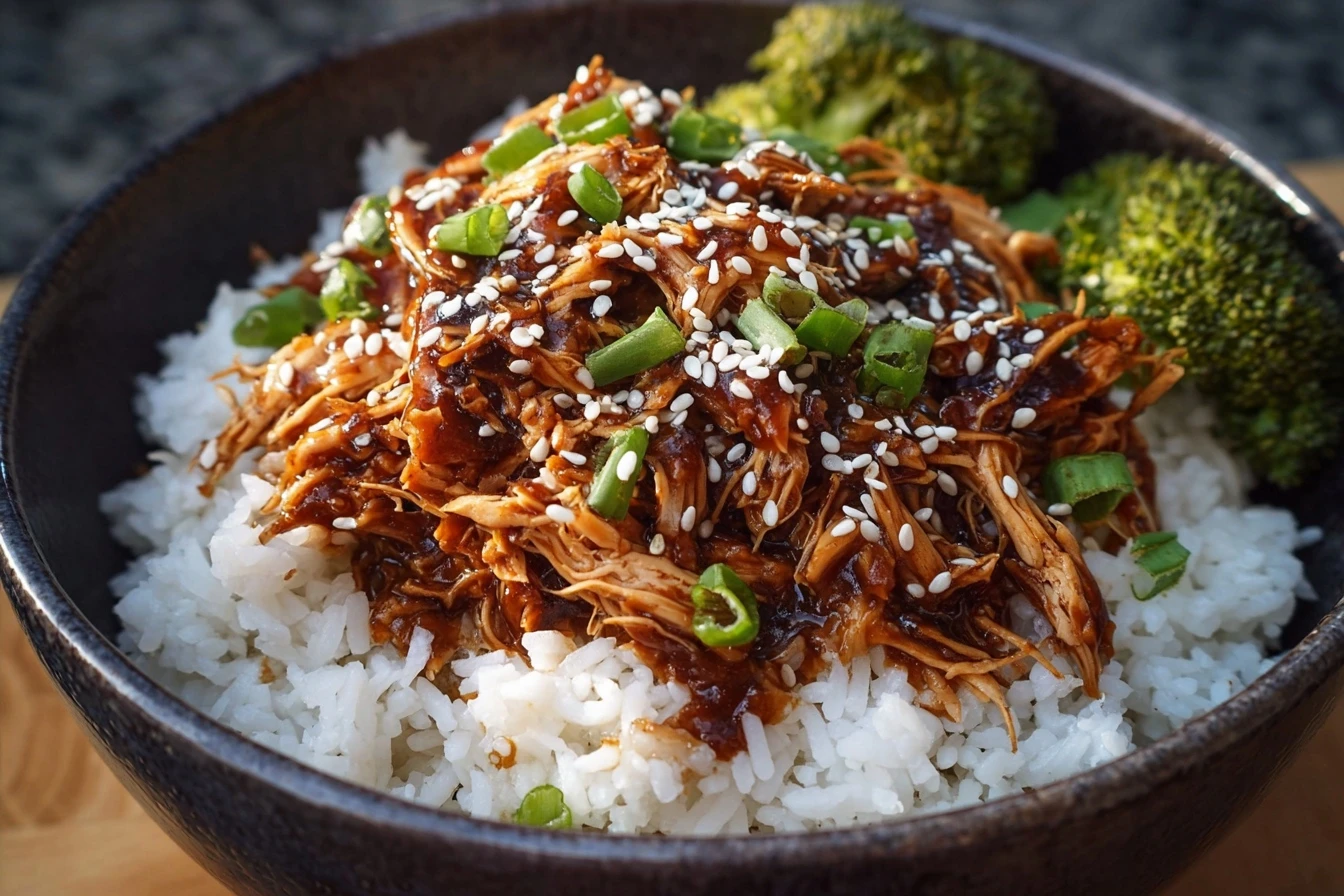 Easy Crockpot Teriyaki Chicken Recipe Slow Cooker Teriyaki Chicken Over Rice Healthy Crockpot Teriyaki Chicken Meals Best ...