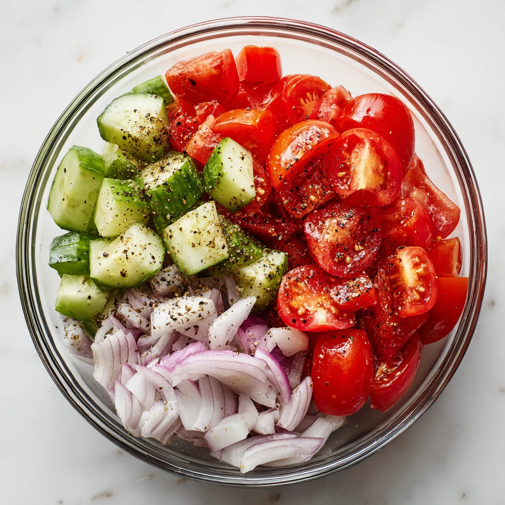 Easy Cucumber Onion Tomato Salad Recipe Best Summer Salad Cucumber Tomato Onion Healthy Tomato Cucumber Onion Salad Dressi...