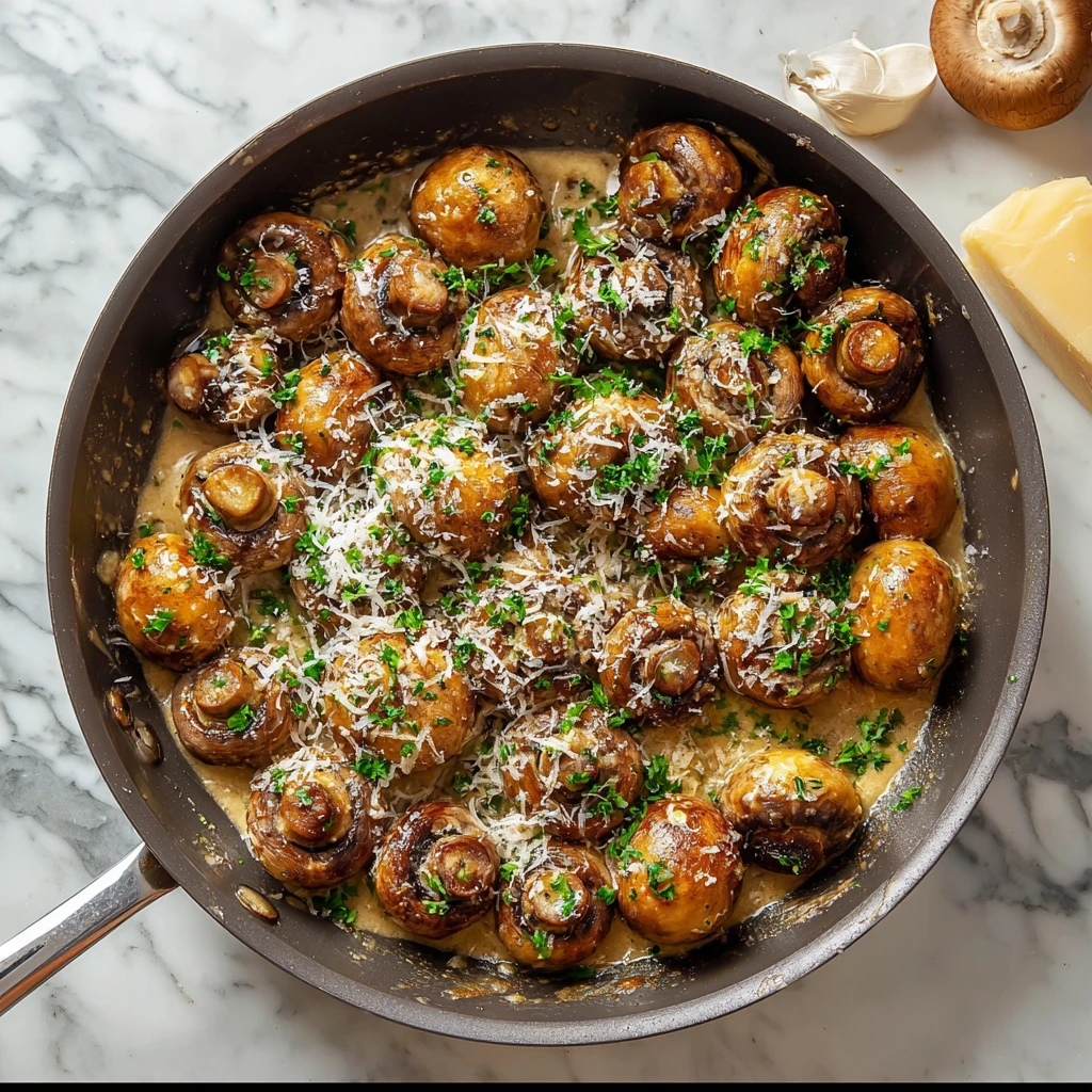 Easy Garlic Parmesan Mushrooms Recipe Best Cream Sauce For Mushrooms Homemade Garlic Parmesan Cream Sauce Low Carb Garlic ...