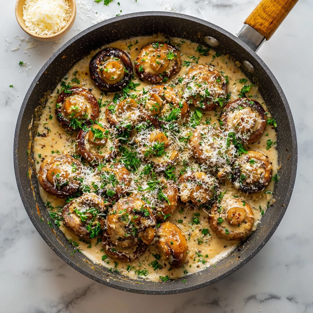 Easy Garlic Parmesan Mushrooms Recipe Best Cream Sauce For Mushrooms Homemade Garlic Parmesan Cream Sauce Low Carb Garlic ...