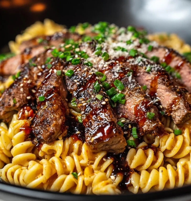 Easy Honey Garlic Steak Rotini Recipe Best Sticky Honey Garlic Steak Pasta How To Make Honey Garlic Steak Rotini Low Carb ...