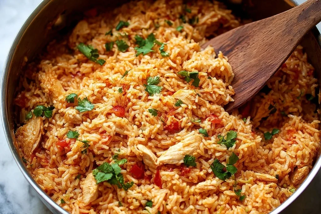 One-Pot Queso Chicken and Rice Recipe