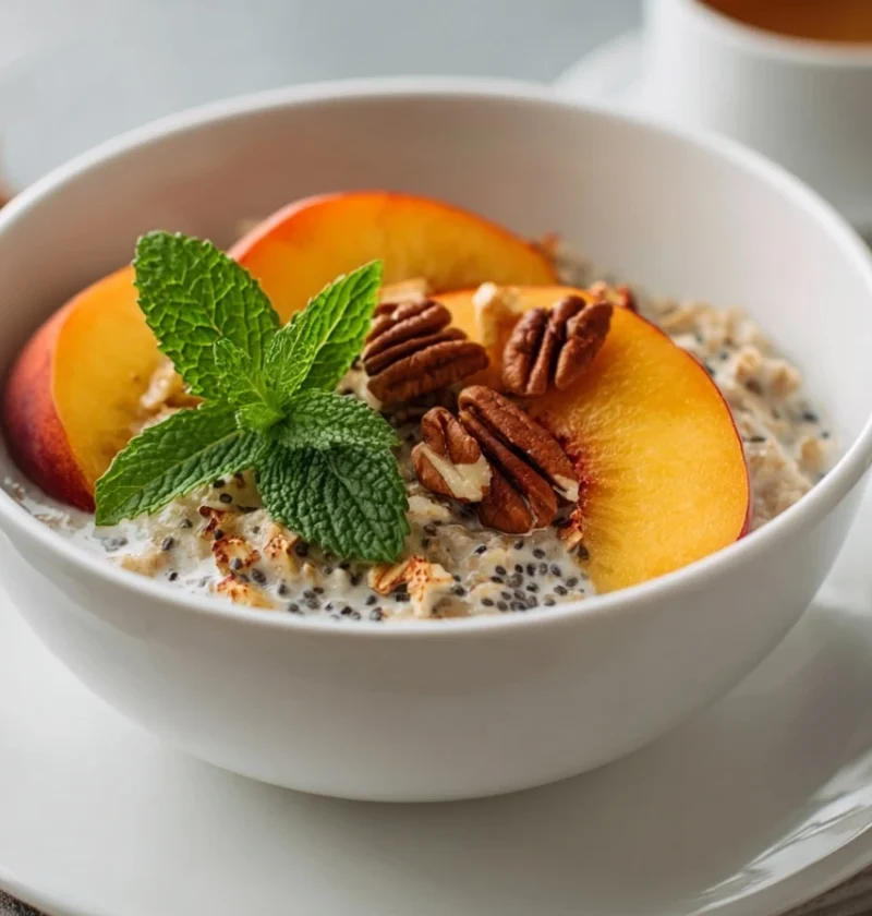 Easy Peaches And Cream Oatmeal Recipe Homemade Peach Cream Oatmeal Healthy Peaches Cream Oatmeal Ideas Best Oats For Peach...