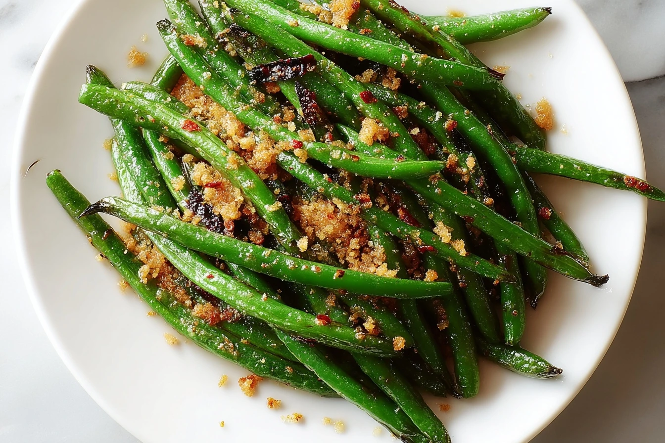 Easy Roasted Parmesan Green Beans Recipe Best Parmesan Green Beans Oven Method Healthy Roasted Green Beans With Parmesan Q...